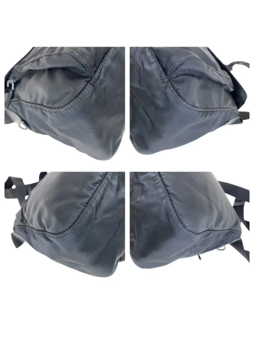 Prada Tessuto Black Silver Nylon Shoulder Bag Pochette